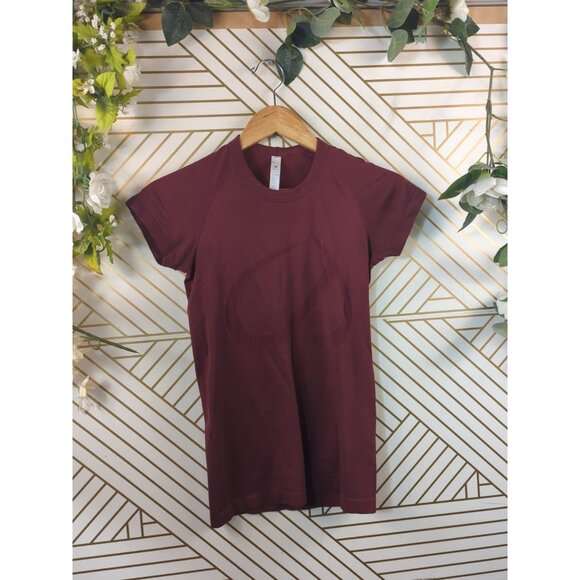 CRZ YOGA Seamless Workout Women’s Long Sleeve Tee Athletic Shirt RED Size XS - Picture 3 of 5